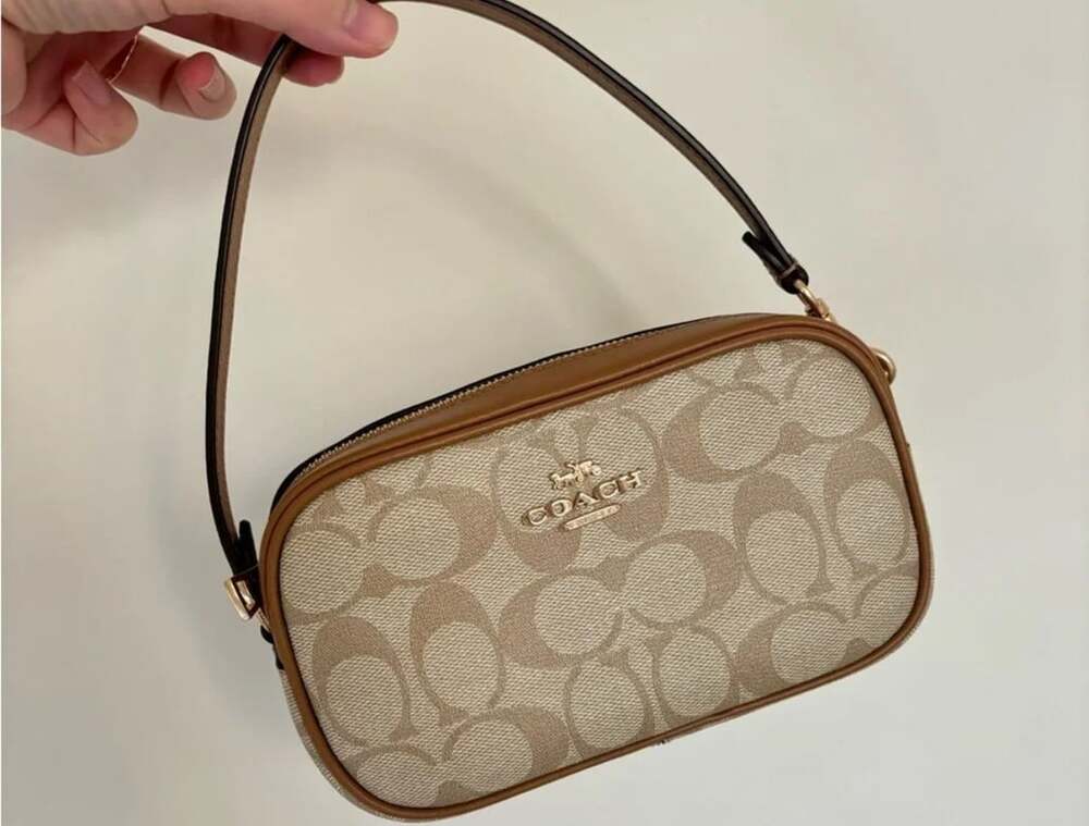 Coach Jamie Camera Bag In Signature Canvas Khaki Saddle
